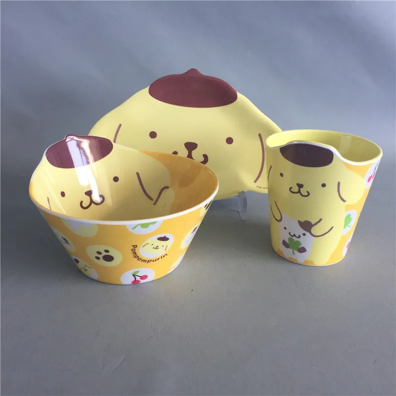 3 pcs / set Baby Feeding Set with Bowl Plate Forks Spoon Cup Dinnerware Set Melamine Children's Tableware Animal Cartoon Bamboo 3 pcs / set Baby Feeding Set with Bowl Plate Forks Spoon Cup Dinnerware Set Melamine Children's Tableware Animal Cartoon Bamboo