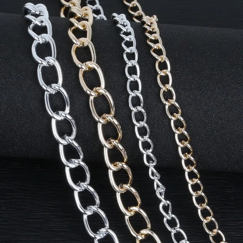 

2/5M/ Metal Chain Aluminum Chain Twist Chain Plated Silver/Gold Link For Necklace Bracelet DIY Jewelry Findings Craft Making