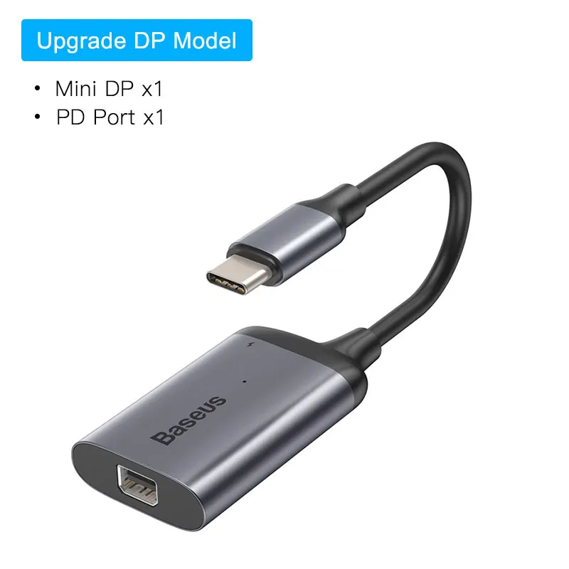 Baseus USB C концентратор до 3,0 HDMI концентратор USB Type C для MacBook Pro мульти usb-хаб для huawei P30 Pro Компьютерные аксессуары USB разветвитель - Цвет: Upgrade DP Model