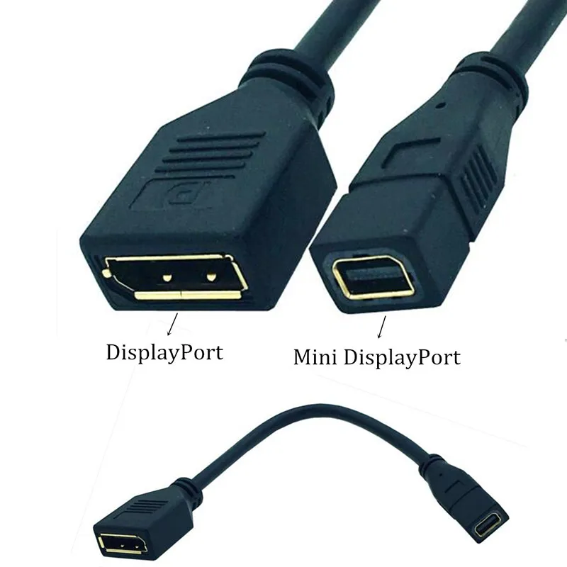 

Mini DP DisplayPort Female to DP DisplayPort Female Extension Cable 0.3m 30cm