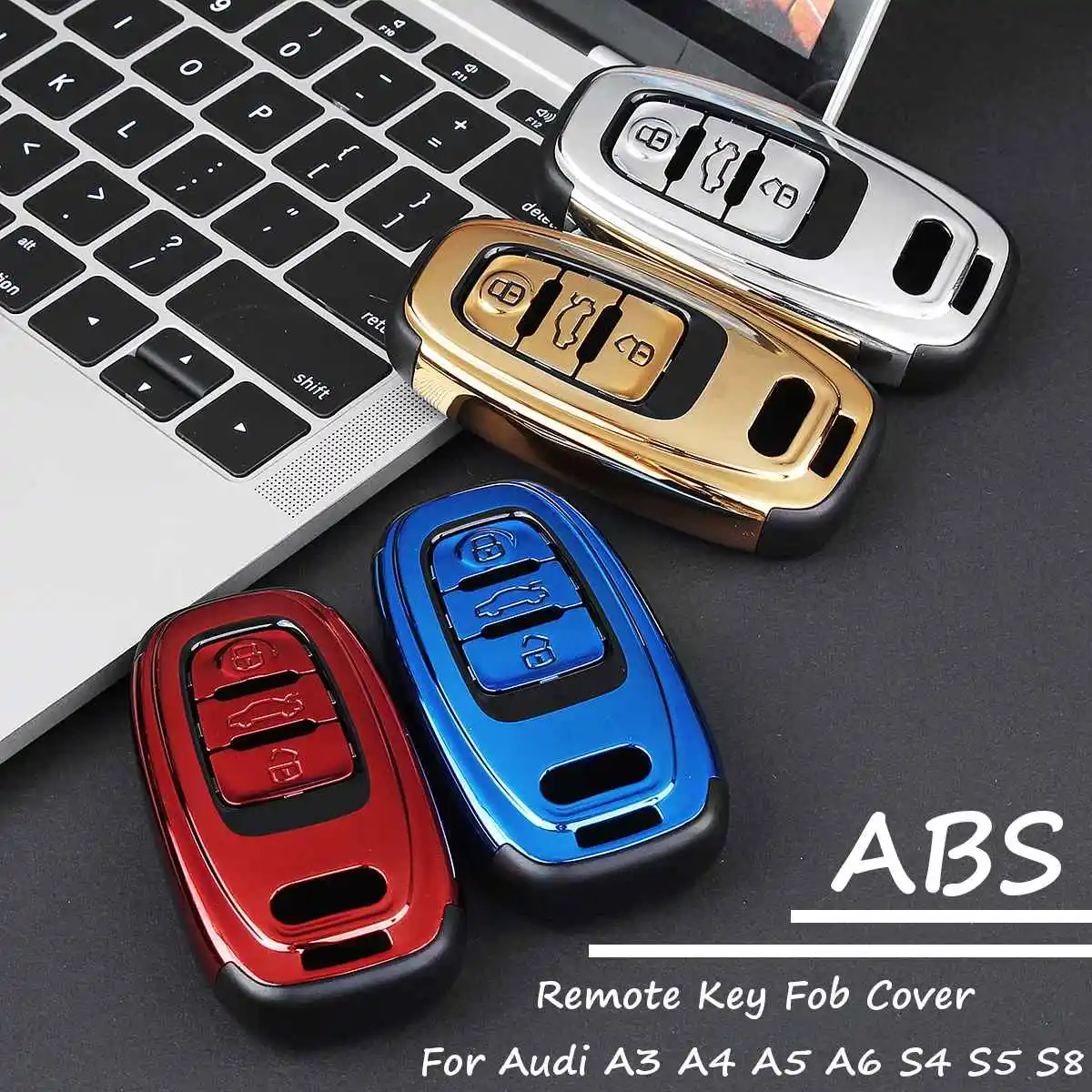 Автомобильный ключ крышка из АБС-пластика Пластик для Audi A3 A4 A5 A6 A7 A8 Q3 Q5 Q7 S4 S5 S8 TT R8 видоизмененный ключ дистанционного управления