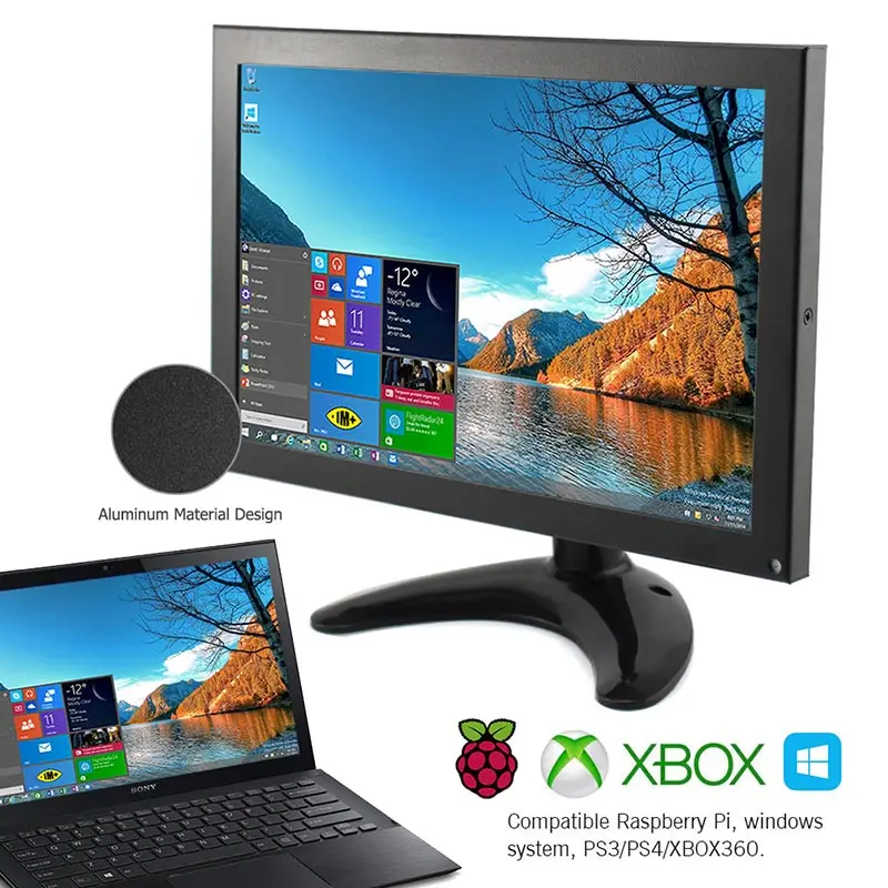US $135.99 Elecrow Raspberry Pi Touchscreen 101 Inch Display IPS LCD 1280x800 FULL HD Monitor TFT VGA LCD BuiltIn Speaker Laptop Screen