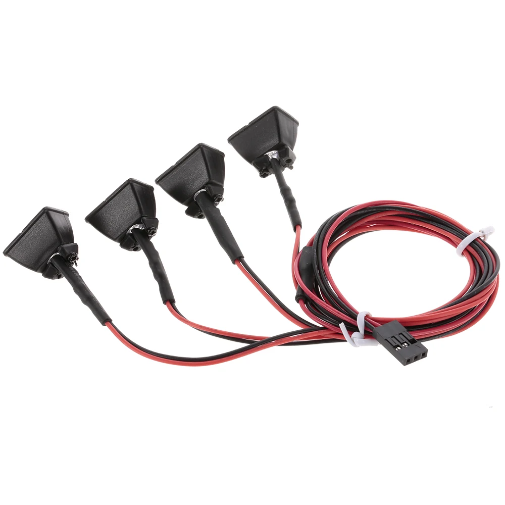 4pcs RC Car LED Light with Lampshade for 110 RC Rock Crawler HSP REDCAT Axial SCX10  Traxxas TRX-4 RC Truck Vehicle Parts (12)