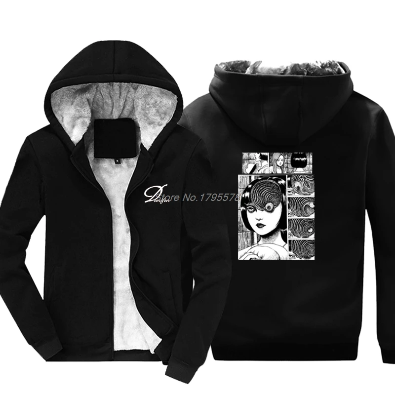 Tops Hipster Jackets Uzumaki Junji Ito Sweatshirt Horror Manga Men's ...