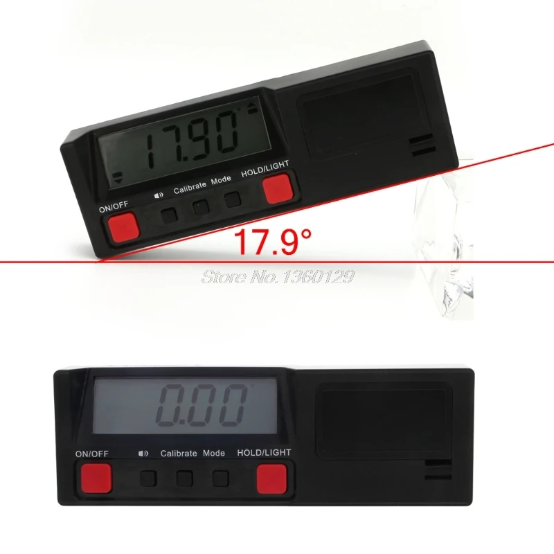 

Electronic Digital LCD 360 Degree Inclinometer Angle gauge Protractor level Box Meter with Magnetic Base Automatic Power-of