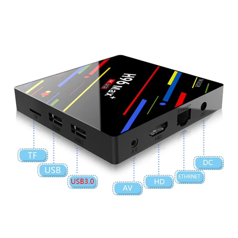 H96 MAX Plus Android 8.1 Smart TV Box 4GB RAM 64G ROM 4K Ultra HD H.265 USB 3.0 Dual Wifi 2.4/5.0G youtube Media Player