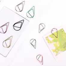 10 шт./упак. большой короткий стиль в форме капли металлические скрепки Книга знак подарок Креативный школьный офис поставка Escolar Papelaria