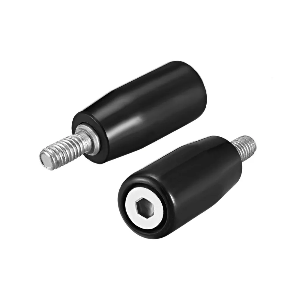 Uxcell 2Pcs New M8 M6 Threaded Stem 32mm 61mm Handle Length Revolving Handle Replacement Machine Grip Lathe Tapered