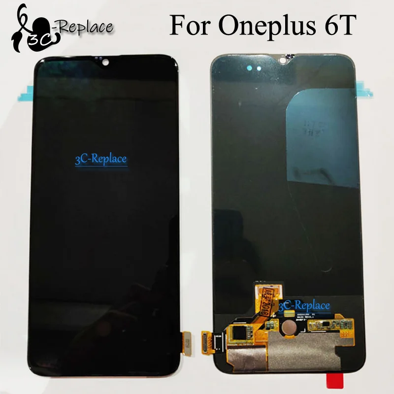 Черный 6,4 дюймов для OnePlus 6t One Plus 6T 1+ 6t A6010 A6013 ЖК-дисплей сенсорный экран дигитайзер сборка Замена