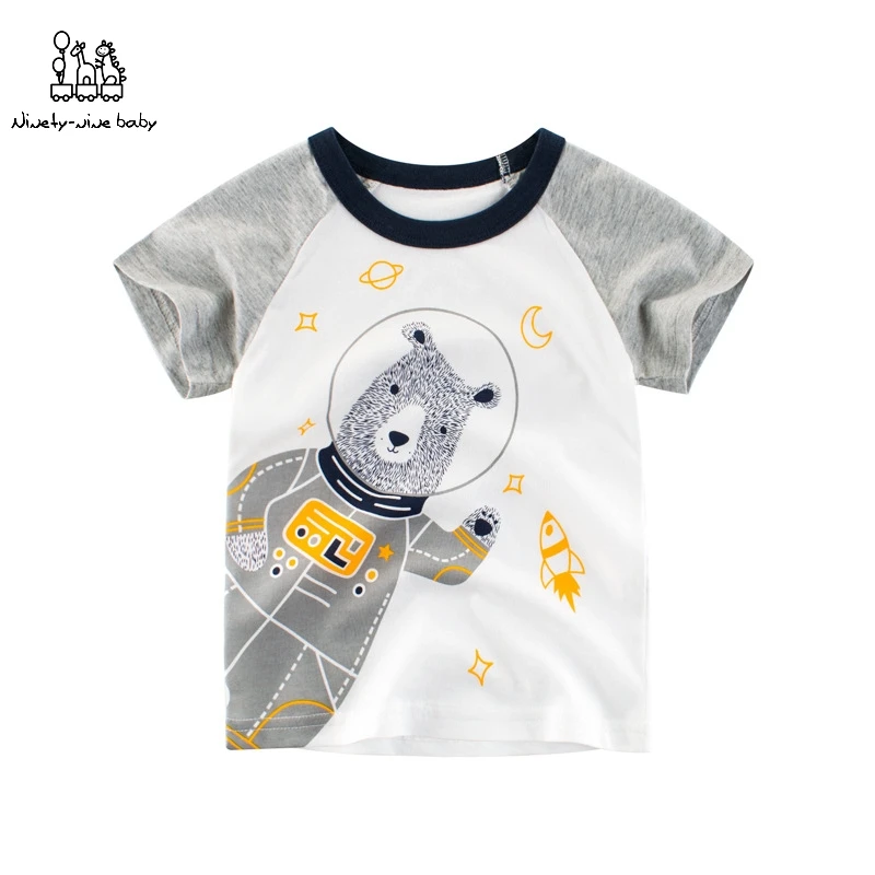 

2019 new kids cartoon bear T-shirt children's wear shirt T-shirt boys girls T-shirt cotton short-sleeved 2-8Y kids clothing
