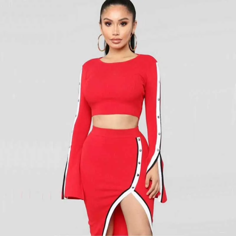 Partito Natale Night Abiti Di Vestito Dalla Manica Sexy Donne Elegante Rosso Club Lunga Fasciatura Modo Delle Del Aderente 6B7pY