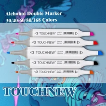 TOUCHNEW художественная ручка, спиртовой фломастер, растворимый карандаш, мультяшный граффити, художественный эскиз, маркеры для дизайнеров, маркеры манги