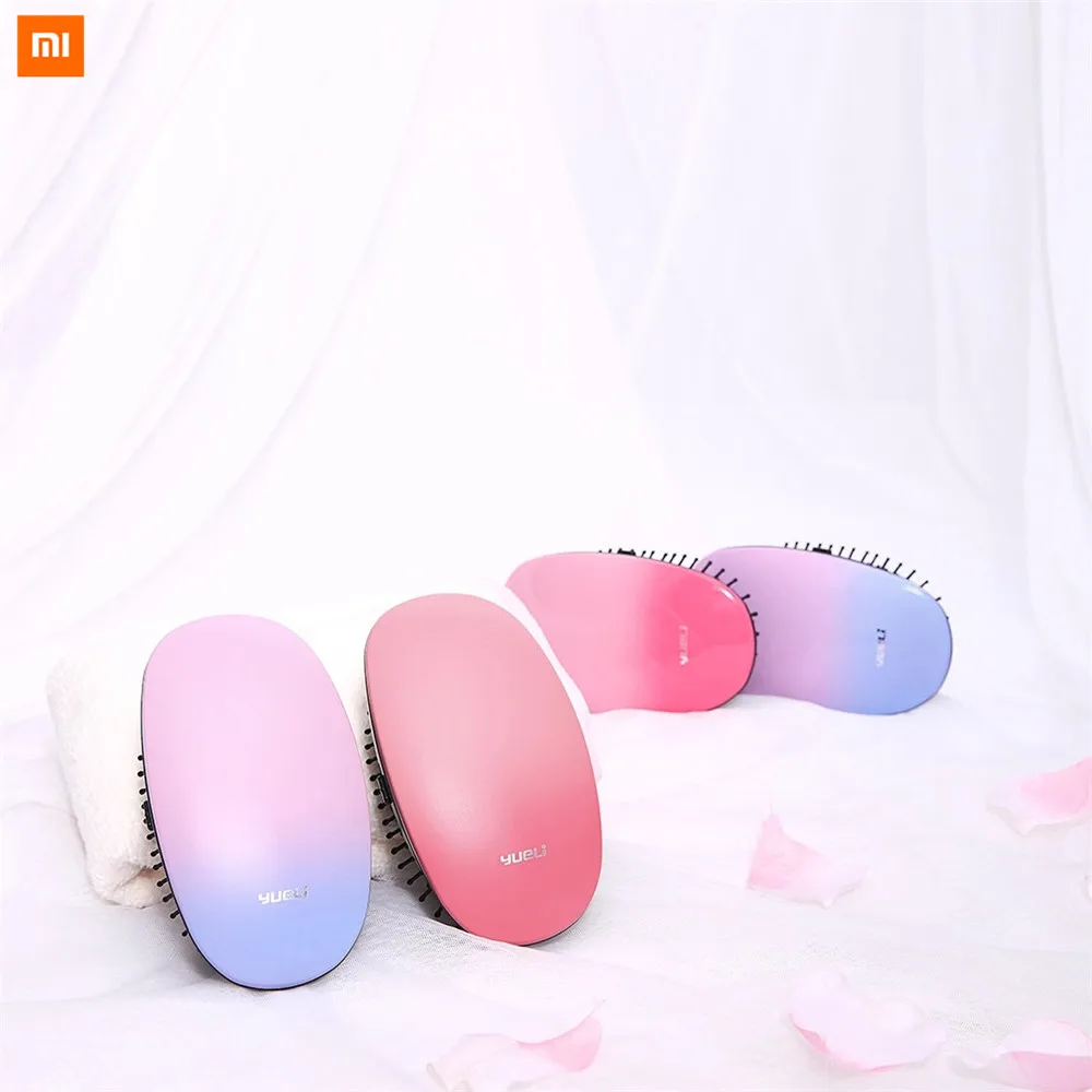 Продажа Оригинальный Xiaomi Yueli волос Массажная расческа уход Красота анион салон для укладки волос Инструмент Укротитель кисти отрицательный расчес...