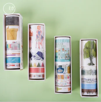 

10sets/lot DIY Japanese Paper Young Time Series Tape Cartoon Lovely girl Washi Tape/Masking Tape Stickers
