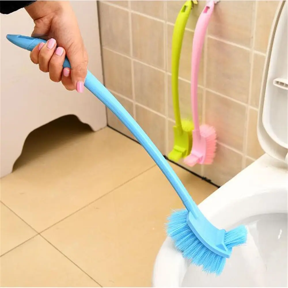 Buy Plastic Long Handle Bathroom Toilet Bowl Scrub