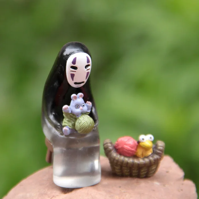 

1.5-4.5 cm Spirited Away DIY No Face Man Anime Micro Landscape Decoration Ornament Action Figure Model Gift Free Shipping