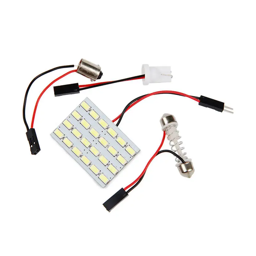 24 SMD 5630 Светодиодный светильник T10 BA9S Dome светодиодный для салона автомобиля