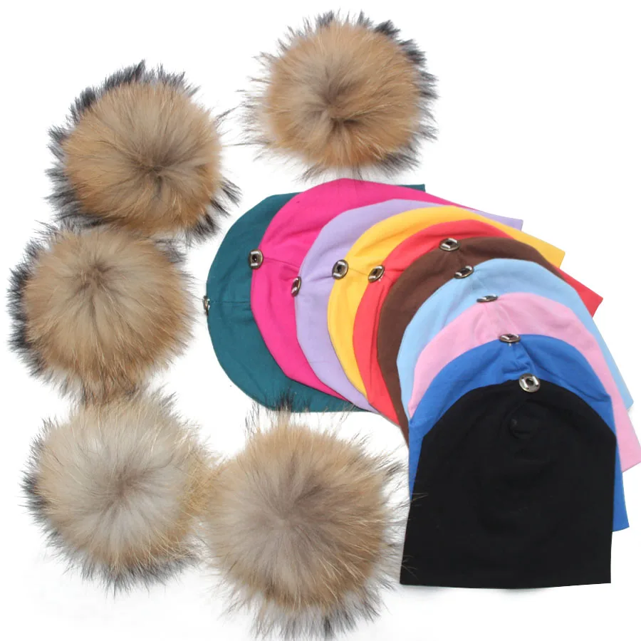 Spring Autumn Cotton Newborn Baby Hat Girl Boy Cap Newborn-2years Old Kids Beanie Cotton New Casual Children Pompom Cap