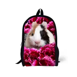 Kawaii 3D Животные морские свинки печать девушки школьные сумки Повседневная Книга сумка на плечо для учеников начальной школы рюкзаки