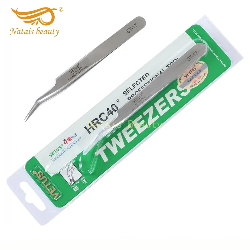 

10pcs Vetus ST-17 Stainless Steel Tweezers Eyelash Extension Tweezers Especially for 3D 6D Volume Lashes Free Shipping