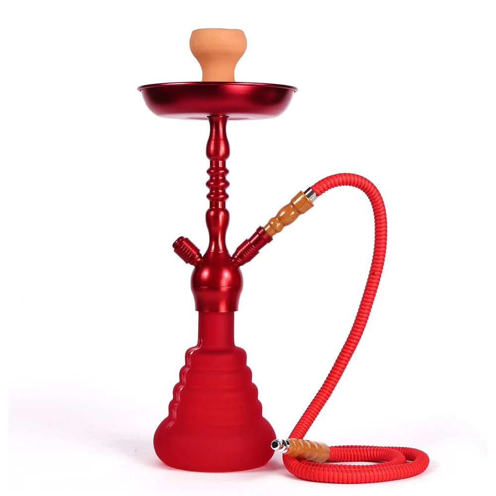 3 colors hookah amy deluxe hookah aluminum shisha wholeset - Цвет: Красный