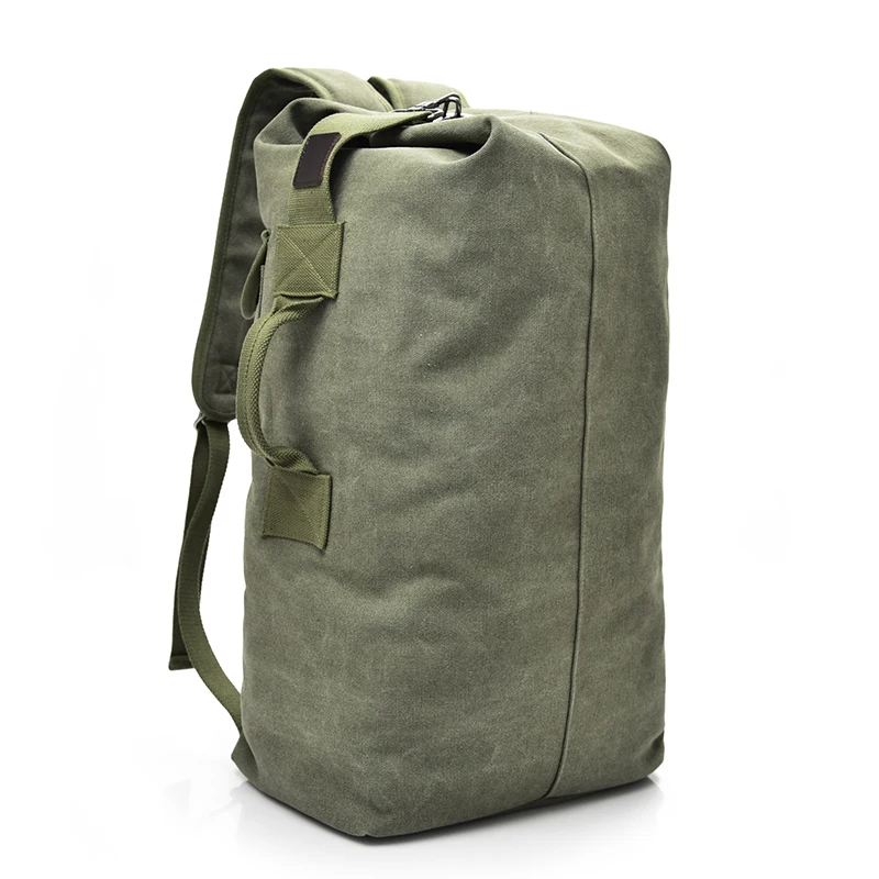 Mochila de lona resistente, detalle de compartimentos