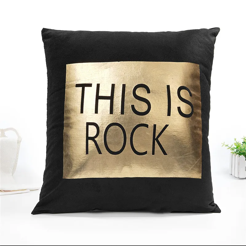 

Fuwatacchi Gold Foli Cushion Cover 45X45 Square Deer Whale Pillow Cover Geometric Wave Deractive Pillowcases For Sofa Bed Decor