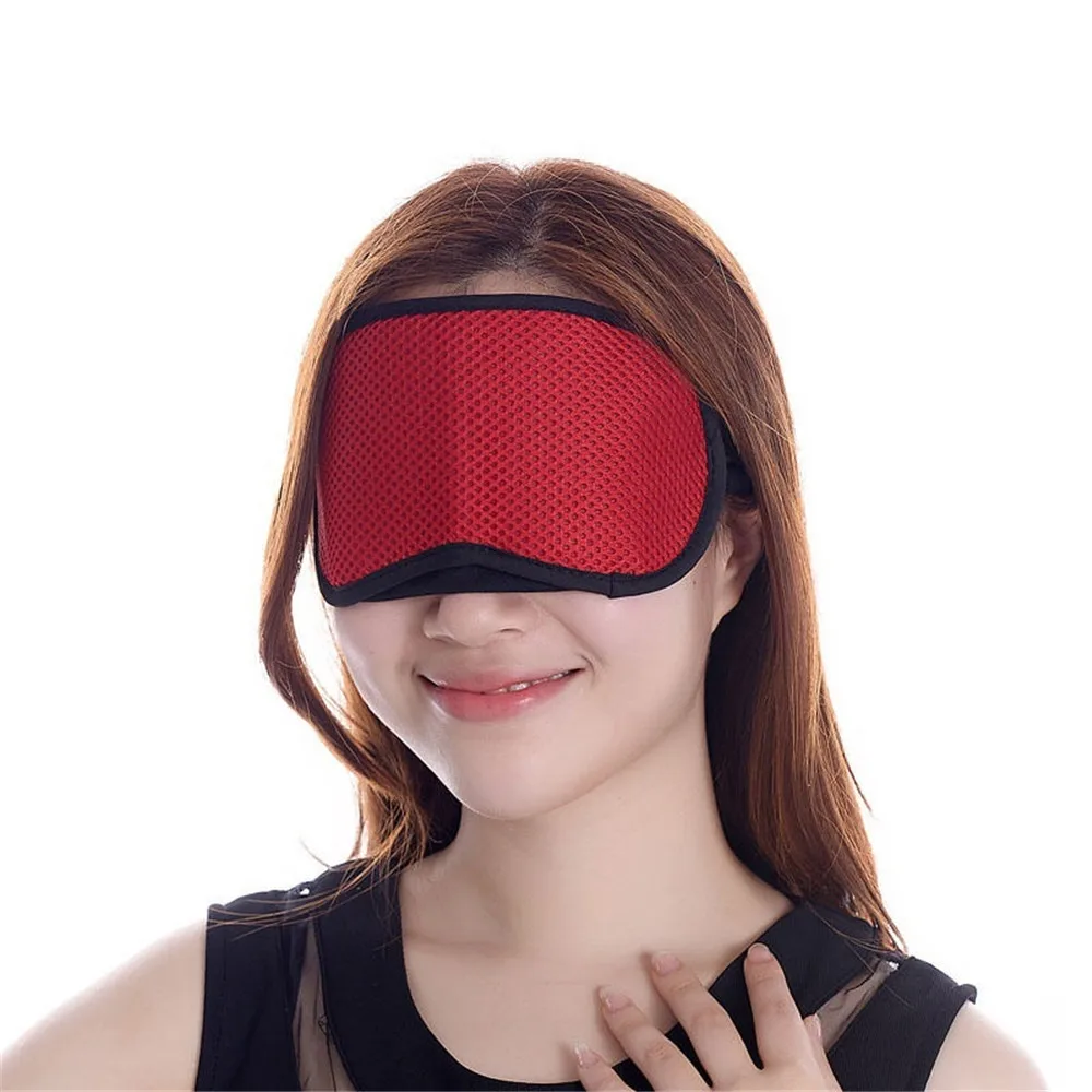 Red Reticulated Comfortable Sleep Eye mask Breathable Bamboo Charcoal