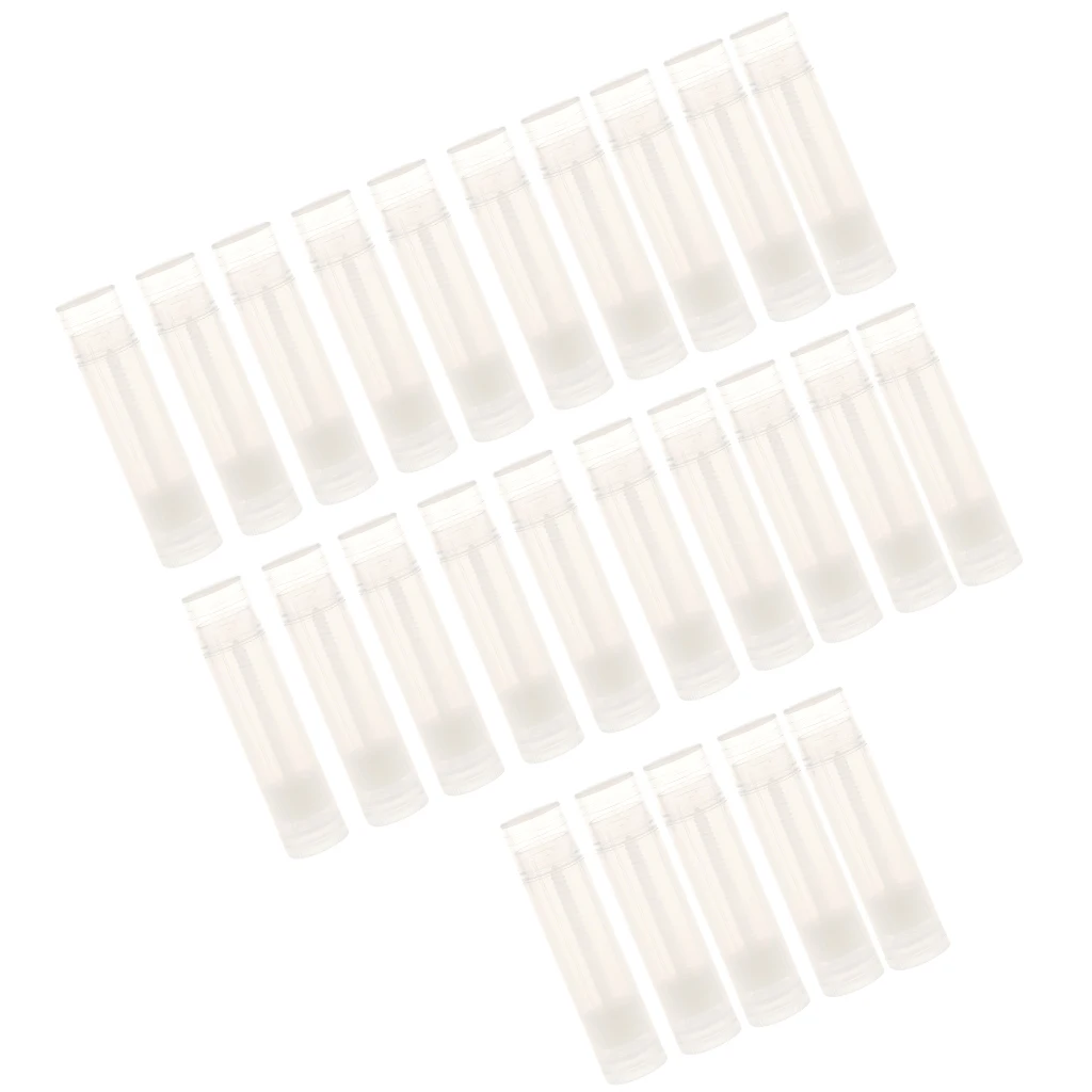 

25 Pieces 5g Travel Empty Lip Balm DIY Tubes Cosmetic Containers Lipstick Bottles with Cap
