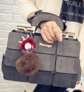 Новая модная Корейская сумка с помпоном для волос, женская сумка через плечо