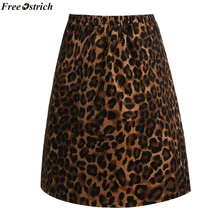 OSTRICH, новинка, женские юбки, повседневные, Ретро стиль, низкая талия, Леопардовый принт, для вечеринки, короткие юбки, вечерние, повседневные юбки