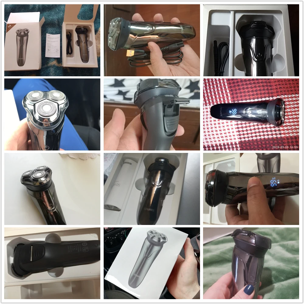 XIAOMI SO WHITE ES3 USB аккумуляторная электробритва Xiaomi Razor 3 Bades электрическая бритва для мужчин триммер для бороды бритвенный станок