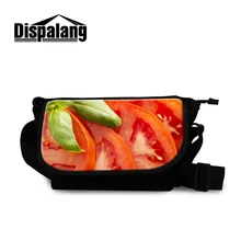 Dispalang помидоры 3d печать сумки-мессенджеры для девочек средней школы студентов книжные сумки фруктовый узор Повседневная Детская сумка через плечо