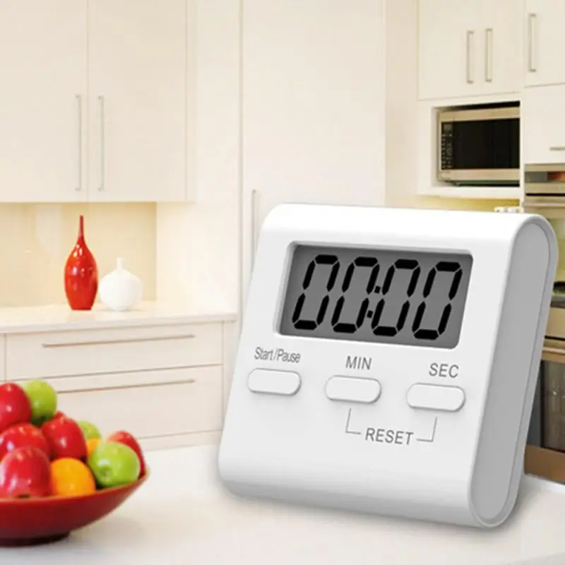 ЖК-дисплей цифровой кухонный таймер для приготовления пищи отсчет-вниз будильник Магнитный напоминание