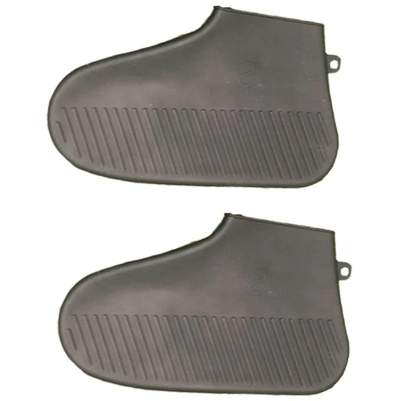 Защищающий от дождя чехол для обуви Водонепроницаемый резиновый противоскользящий сапоги для дождливой погоды, галоши дождевик многоразовый силикон стельки для обуви Походное Снаряжение - Цвет: BK