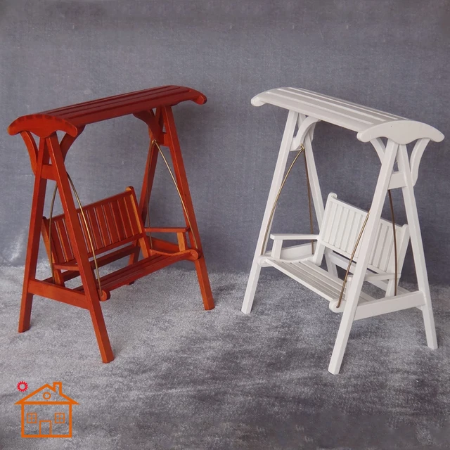 1 12 Scale Wooden Swing 68 Doll Miniature Garden Dollhouse Furniture B023 1 12 Scale Wooden Swing 68 Doll Miniature Garden Dollhouse Furniture B023