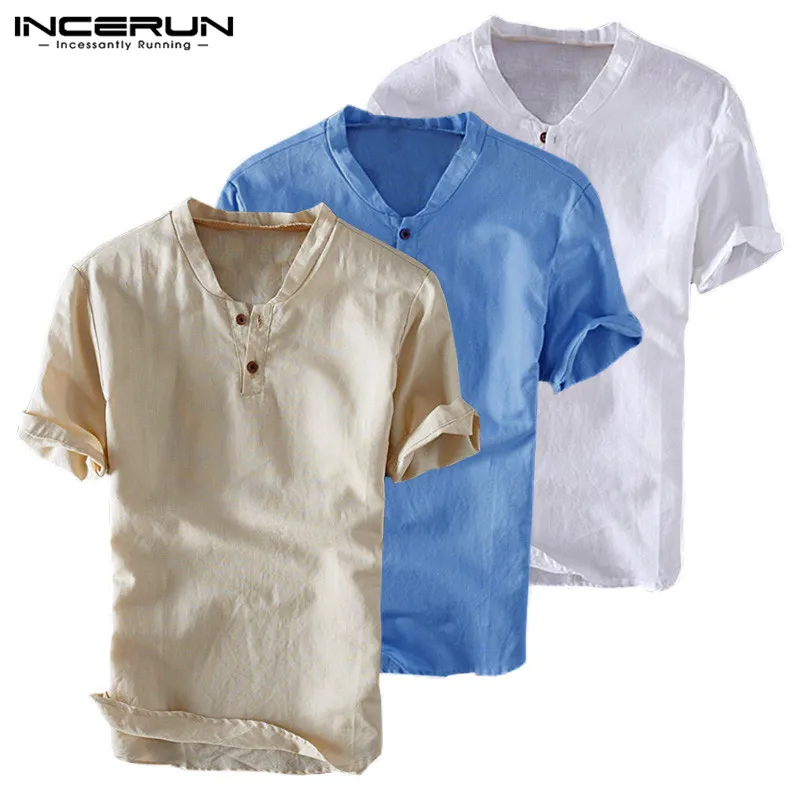 

Fashion Casual Shirts Men's Cotton Shirts Pullover White Solid Short Sleeve Summer Men Clothes Slim Fit Hombre Camisa Chemise
