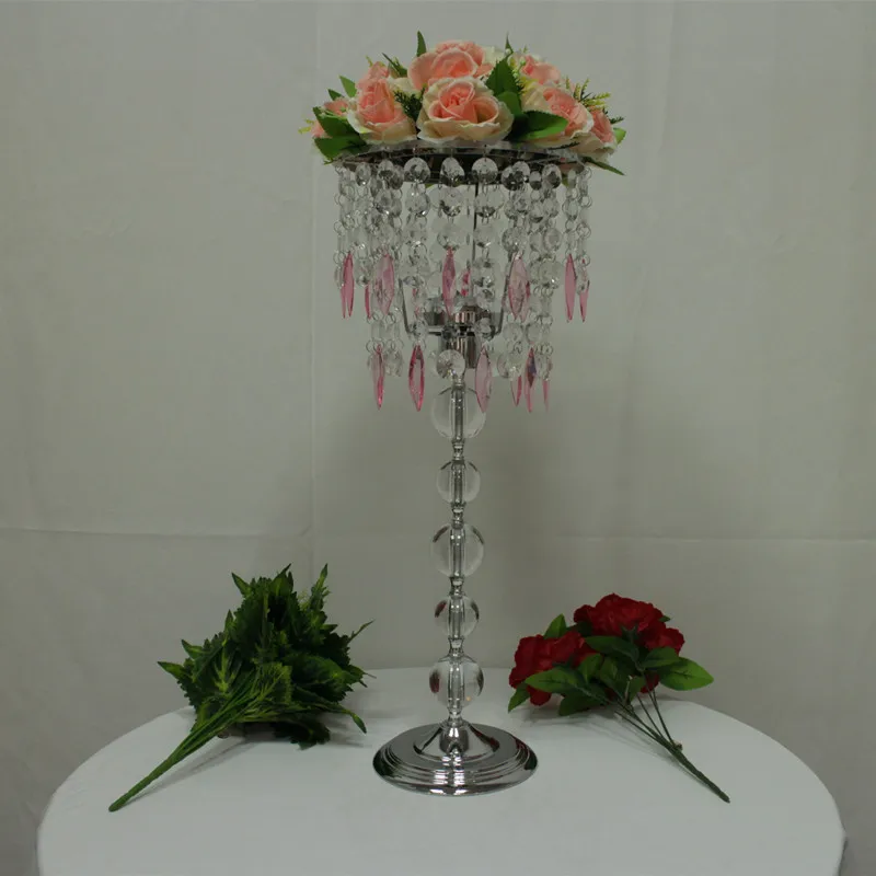 

Height50*Dia.25cm wedding crystal centerpiece, pendant crystal candlestick