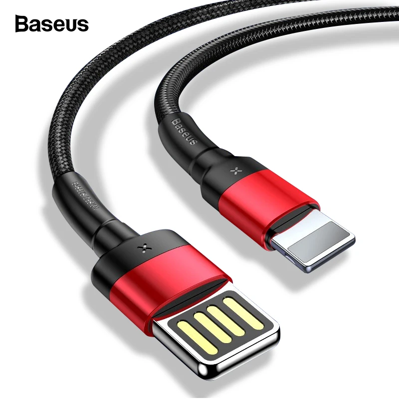 Baseus كابل يو اس بي ل فون XS ماكس XR X 8 7 6 6 s زائد 5 5 S SE باد برو 2.4A سريع شحن شاحن البيانات الحبل الهاتف المحمول الكابلات