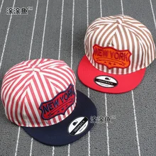 New York Kids Cotton Caps Striped Boys Baseball Caps Summer Hats Children Caps Girls Baseball cap