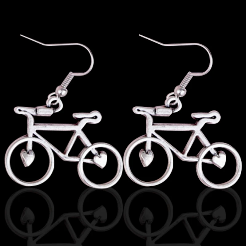 

fashion hot sale bronze silver Lovely Bike earring drop pendant dangle earrings