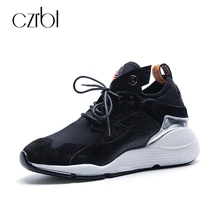 CZRBT/Женская обувь из натуральной кожи; уличная модная обувь на платформе; Женская удобная повседневная обувь на плоской подошве; обувь на плоской подошве в Корейском стиле