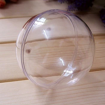 

10PCS Transparent Romantic Design Christmas Decorations Ball Can Open Plastic Christmas decoration Clear Bauble Ornament Gift