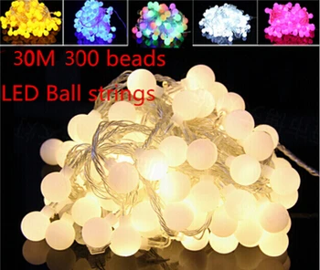 

30m 300 LED 110v ball string christmas lights new year holiday party wedding luminaria decoration Garland lamps indoor lighting
