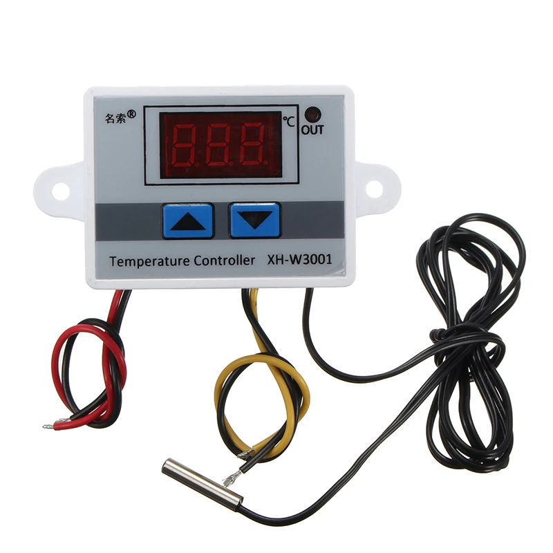 1pc 220V Digital LED Temperature Controller 10A Thermostat Control with Switch Probe For Refrigeration Heating Control Mayitr