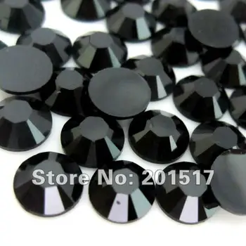 

10000pcs Black #30 ss34 7mm Resin Rhinestones Beads Flatback Round Non Hotfix Beauty 3D Nail Art Clothes DIY Design Decorations