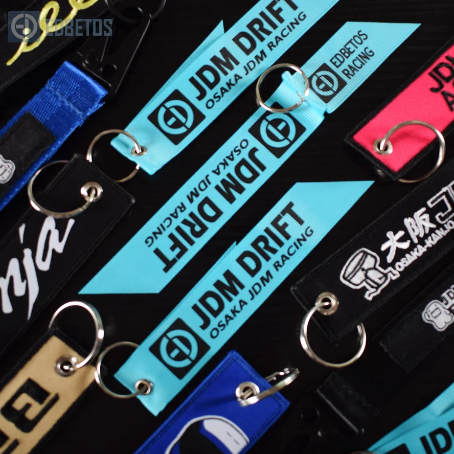 

Jdm Racing Key Rings EDBETOS Jdm Drift Osaka Jdm Keychain Kanjo-Performance Motor KeyRings As Fck Key Tags