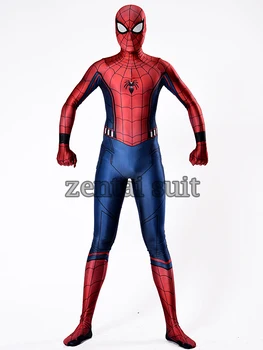 

New Civil War Spiderman Costume Spandex Spider-man Costume 3D Shade Spidey Cosplay Full Body Custom Zentai Suit For Adult/Kids