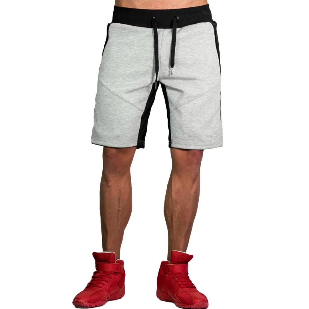 Короткие мужские модные мужские шорты с эластичным поясом для отдыха из кусков с двойной молнией, спортивные домашние штаны