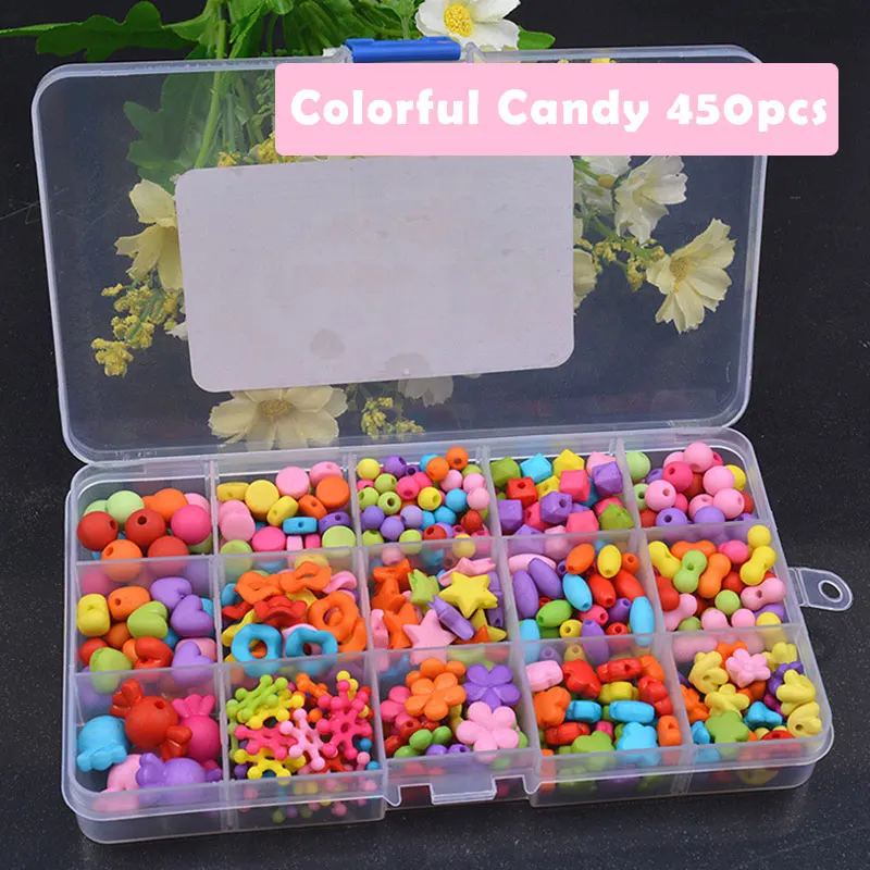 Educational Beads Lacing Toys For Children DIY Necklace Toys For Girls 7 Years Jewelry Making Handmade Toys For Girls MK2764H
